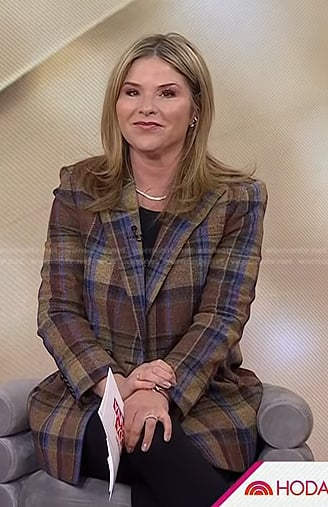 Jenna's double breasted plaid blazer on Today
