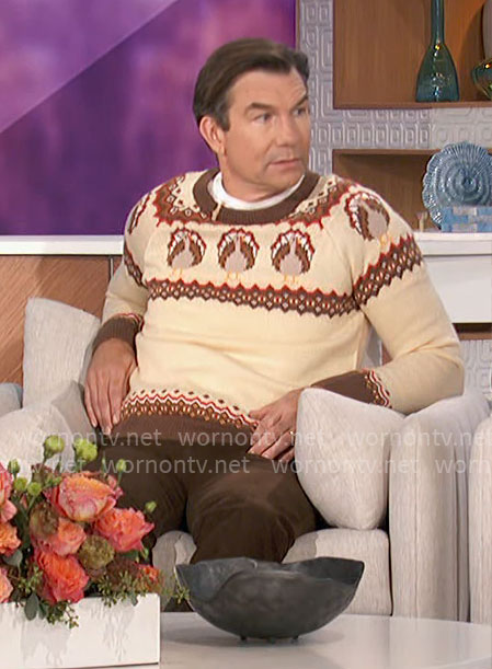 Jerry's turkey sweater on The Talk