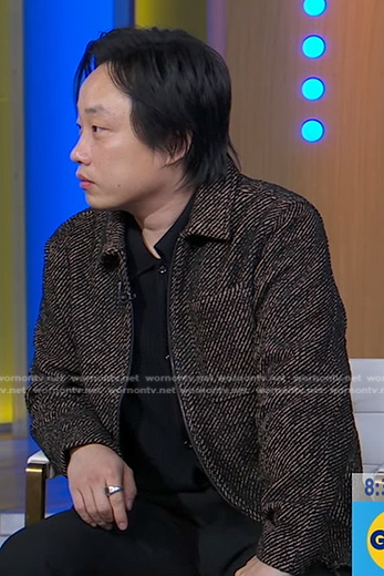 Jimmy O. Yang's brown jacket on Good Morning America