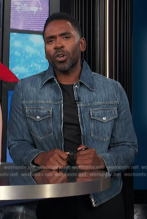 Justin's denim jacket on E! News
