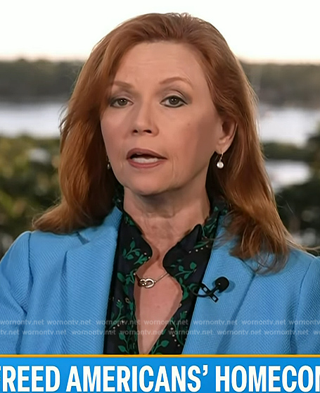 Kelly O'Donnell's floral blouse and blue blazer on Today
