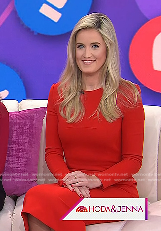 Kelsey Murphy's red sheath dress on Today