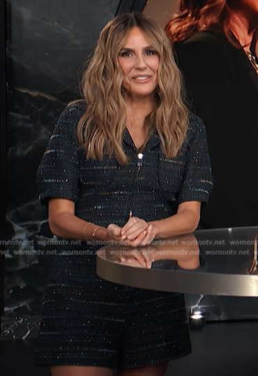Keltie's black tweed romper on E! News