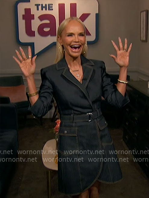 Kristin Chenoweth's denim dress on The Talk