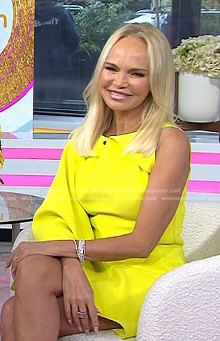 Kristin Chenoweth's yellow one-shoulder mini dress on Today