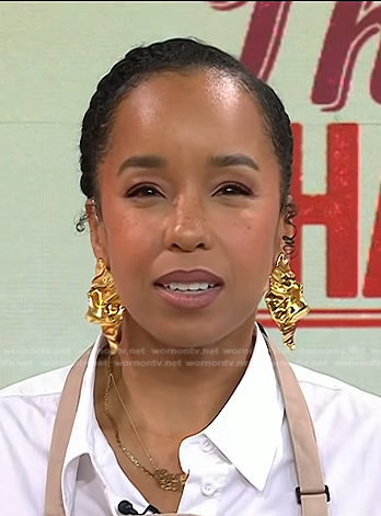 Maya-Camille Broussard's gold earrings on Today