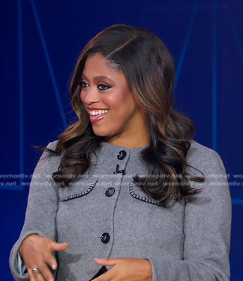 Morgan's grey cropped jacket on Good Morning America