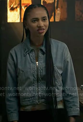 Natalie's denim zip jacket on Superman and Lois