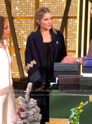 Sara's blue cashmere cardigan on The View