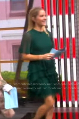 Sara's green ruffle hem mini dress on The View