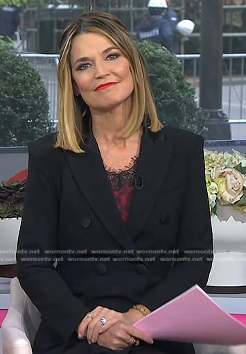 Savannah's black blazer dress on Today