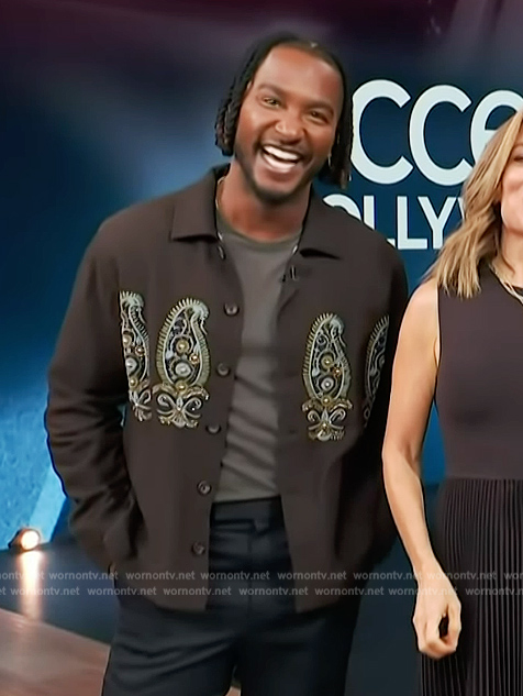 Scott's paisley embellished shirt on Access Hollywood