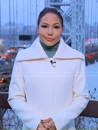 Stephanie's white coat on Good Morning America