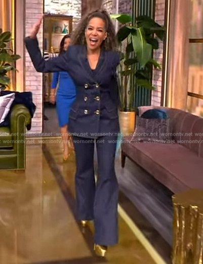 Sunny's double breasted denim jacket on The View