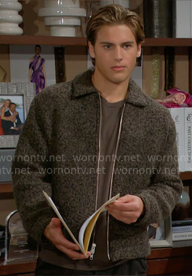 Will's brown textured jacket on The Bold and the Beautiful