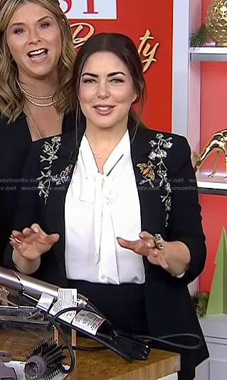 Bobbie's black embellished blazer on Today