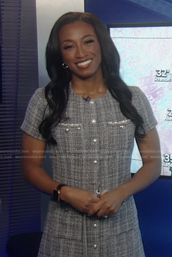 Brittany's grey tweed dress on Good Morning America