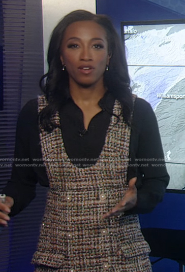 Brittany's tweed pinafore dress on Good Morning America