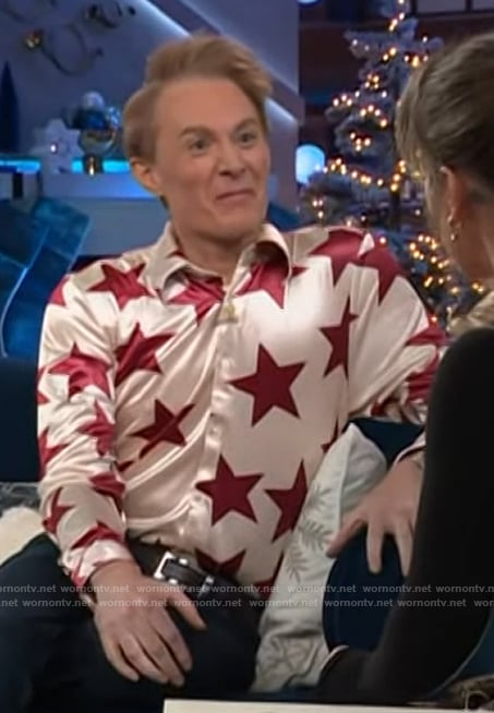 Clay Aiken's star print shirt on The Kelly Clarkson Show