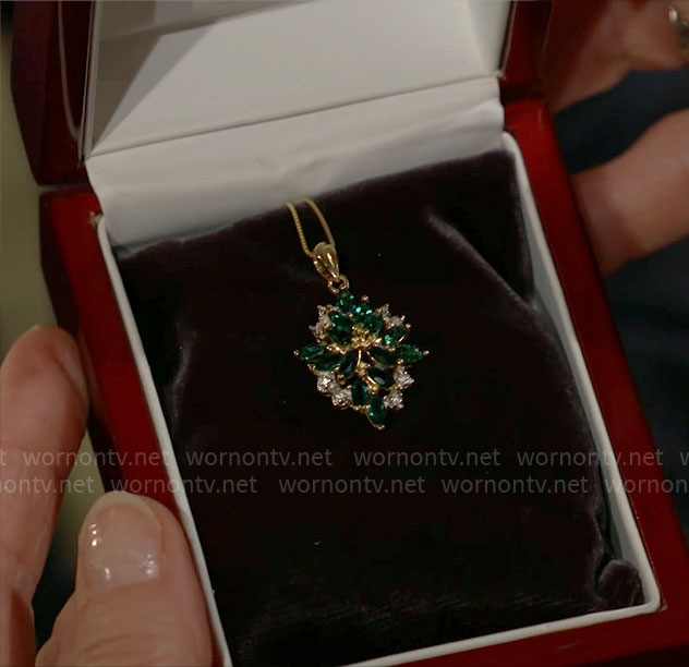 Diane's emerald necklace from Jack on The Young and the Restless