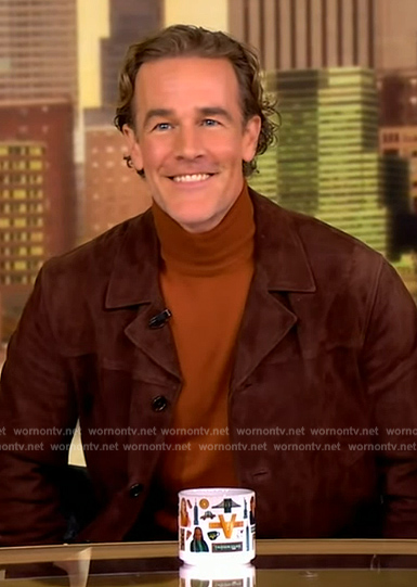 James Van Der Beek's brown suede jacket on The View