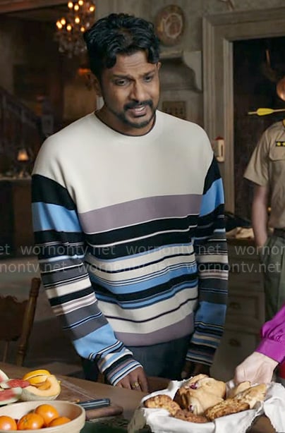 Jay's striped sweater on Ghosts