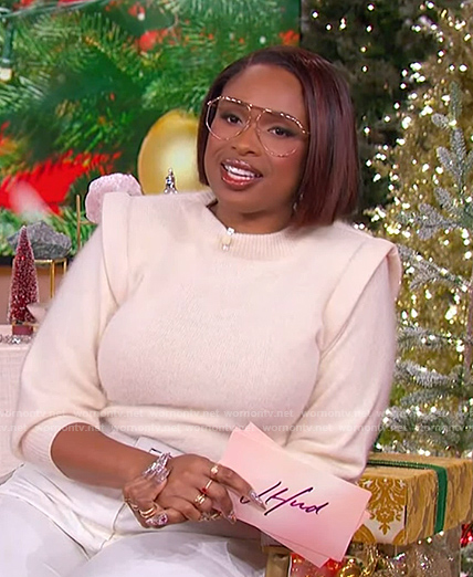 Jennifer's cashmere sweater on The Jennifer Hudson Show