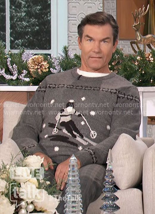 Jerry's grey skier sweater on The Talk