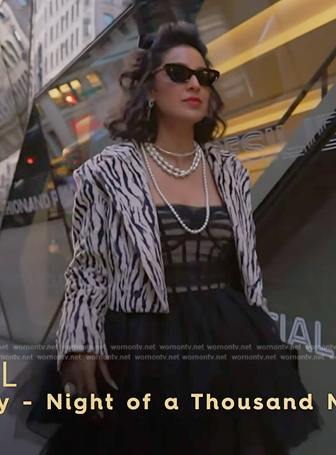 Jessel's corset dress and cropped jacket on The Real Housewives of New York City