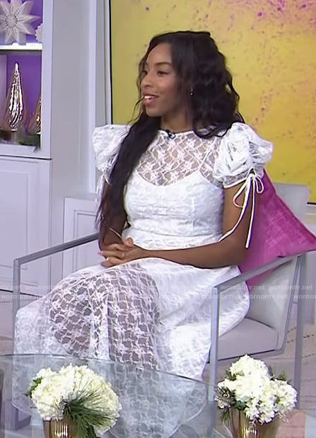 Jessica Williams' white lace dress on Today