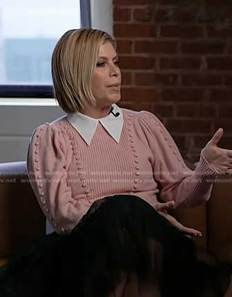 Jill's pink collared bobble sweater on Today