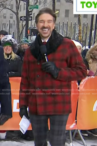 Joe Fryer's red plaid coat on Today