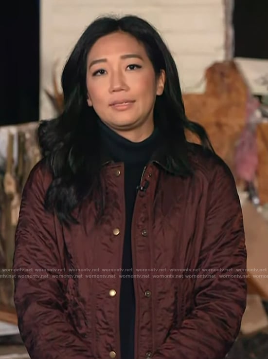 Kathy Park's purple quilted jacket on Today