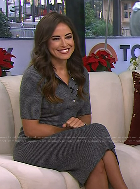 Kaylee's gray ribbed sweater dress on Today