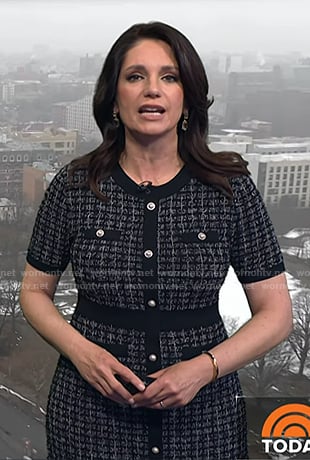 Maria's black tweed mini dress on Today