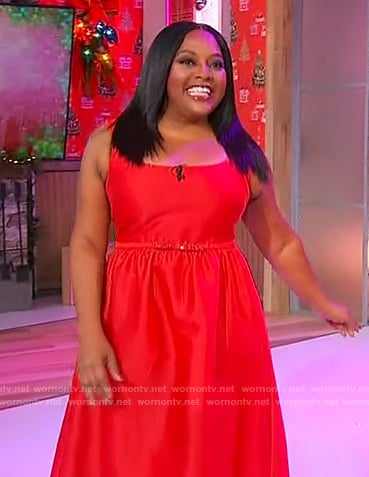 Sherri's red belted dress on Sherri