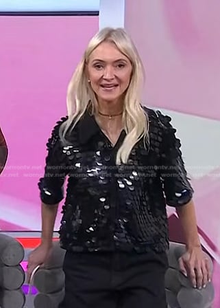 Zanna Roberts Rassi's black sequin shirt on Today