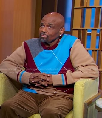 William Stanford Davis's argyle sweater on Good Morning America