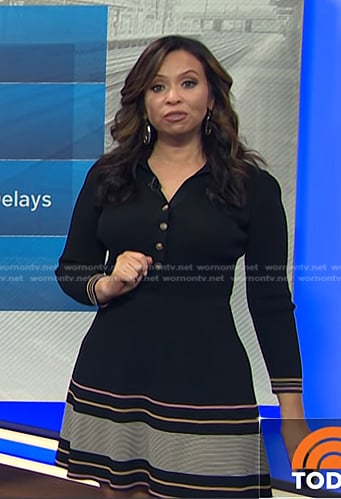 Adelle's striped hem polo dress on Today