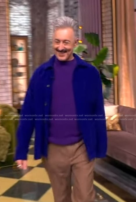 Alan Cumming's blue jacket on The View