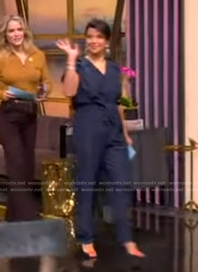 Ana's navy jumpsuit on The View
