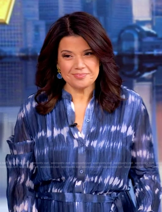 Ana's blue tie dye maxi dress on The View