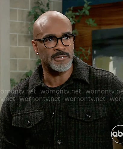 Curtis's plaid shirt jacket on General Hospital