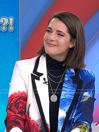 Daryn Carp's white floral print blazer on Today