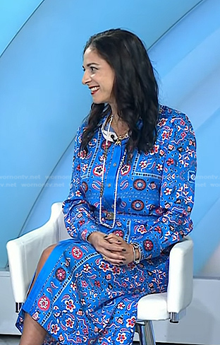 Jacqui Gifford's blue floral shirtdress on Today