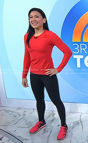 Karena Wu's red sneakers on Today