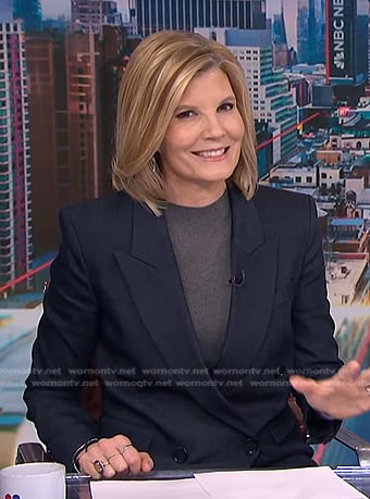Kate's navy double breasted blazer on NBC News Daily
