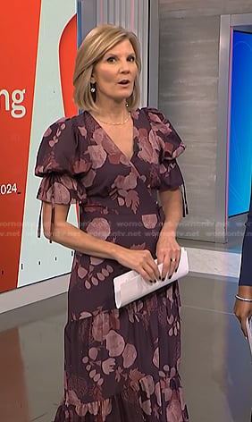 Kate's purple floral wrap dress on NBC News Daily