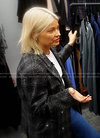 Kate Young's grey plaid blazer on Today