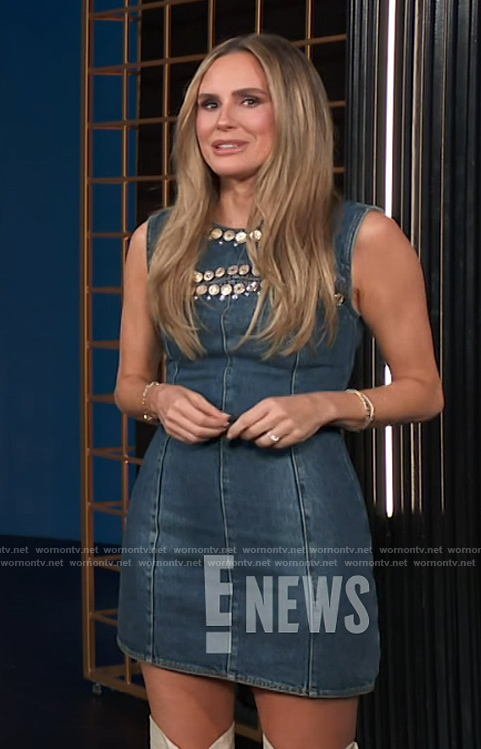 Keltie's denim studded cutout mini dress on E! News